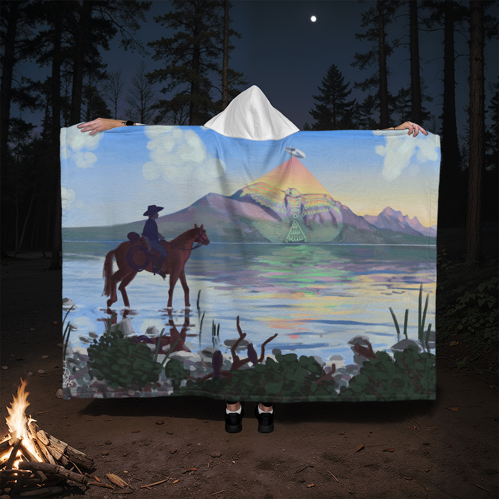Hooded Blanket "Red Eagle"